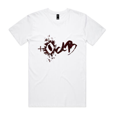 +0 dB - Blood Logo - White Tee Thumbnail